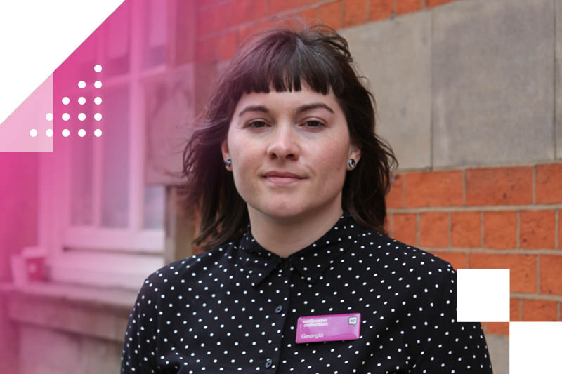 White woman in black shirt